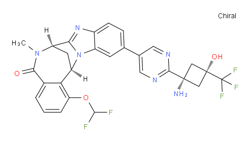(7R,14R)-11-[2-[cis-1-amino-3-hydroxy-3-(trifluoromethyl)cyclobutyl]pyrimidin-5-yl]-1-(difluoromethoxy)-6,7-dihydro-6-methyl-7,14-Methanobenzimidazo[1,2-b][2,5]benzodiazocin-5(14H)--one