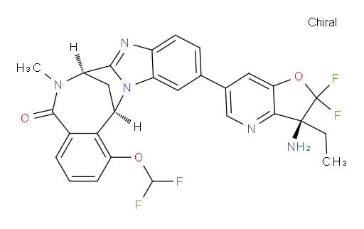 (7R,14R)-11-[(3S)-3-amino-3-ethyl-2,2-difluoro-2,3-dihydrofuro[3,2-b]pyridin-6-yl]-1-(difluoromethoxy)-6,7-dihydro-6-methyl-7,14-Methanobenzimidazo[1,2-b][2,5]benzodiazocin-5(14H)--one