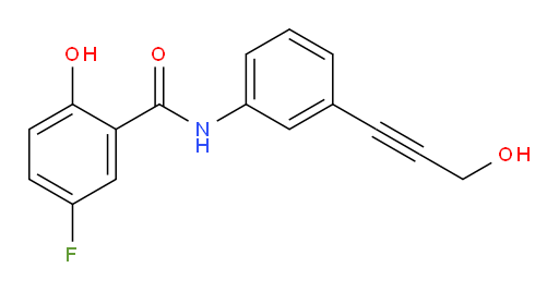 5-fluoro-2-hydroxy-N-(3-(3-hydroxyprop-1-yn-1-yl)phenyl)benzamide