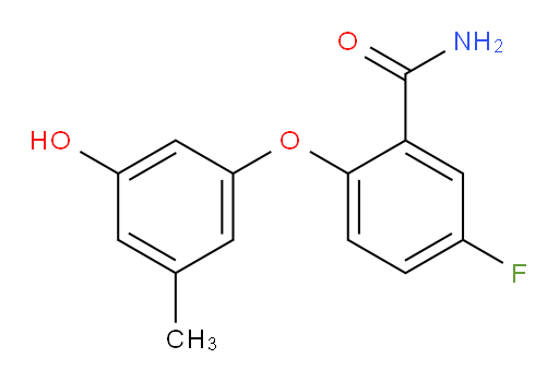 5-fluoro-2-(3-hydroxy-5-methylphenoxy)benzamide
