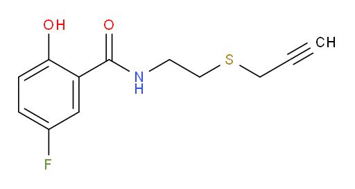 5-fluoro-2-hydroxy-N-(2-(prop-2-yn-1-ylthio)ethyl)benzamide