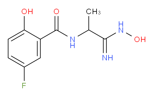 5-fluoro-2-hydroxy-N-(1-(hydroxyamino)-1-iminopropan-2-yl)benzamide