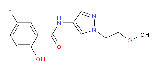 5-fluoro-2-hydroxy-N-(1-(2-methoxyethyl)-1H-pyrazol-4-yl)benzamide