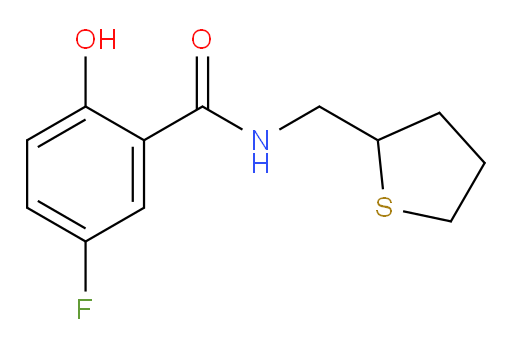 5-fluoro-2-hydroxy-N-((tetrahydrothiophen-2-yl)methyl)benzamide