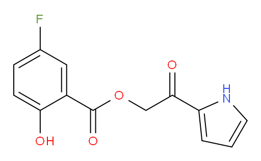 2-oxo-2-(1H-pyrrol-2-yl)ethyl 5-fluoro-2-hydroxybenzoate