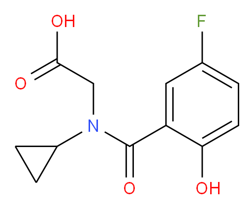 2-(N-cyclopropyl-5-fluoro-2-hydroxybenzamido)acetic acid