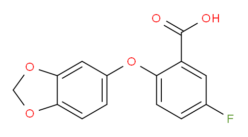 2-(benzo[d][1,3]dioxol-5-yloxy)-5-fluorobenzoic acid