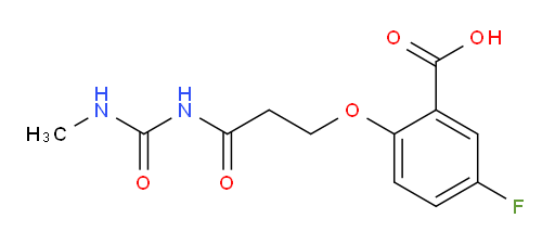 5-fluoro-2-(3-(3-methylureido)-3-oxopropoxy)benzoic acid