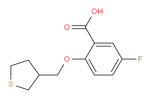 5-fluoro-2-((tetrahydrothiophen-3-yl)methoxy)benzoic acid