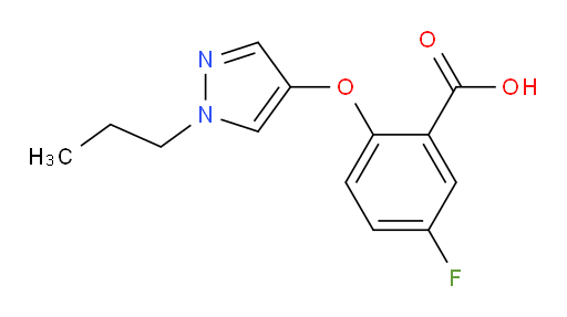 5-fluoro-2-((1-propyl-1H-pyrazol-4-yl)oxy)benzoic acid