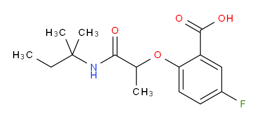 5-fluoro-2-((1-oxo-1-(tert-pentylamino)propan-2-yl)oxy)benzoic acid