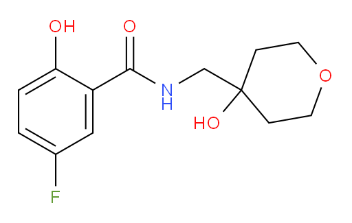 5-fluoro-2-hydroxy-N-((4-hydroxytetrahydro-2H-pyran-4-yl)methyl)benzamide
