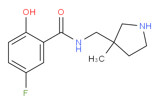 5-fluoro-2-hydroxy-N-((3-methylpyrrolidin-3-yl)methyl)benzamide