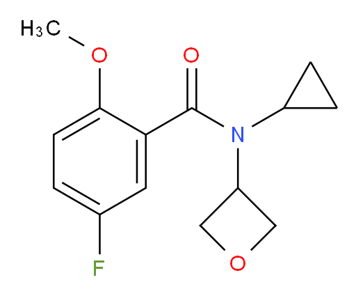 N-cyclopropyl-5-fluoro-2-methoxy-N-(oxetan-3-yl)benzamide