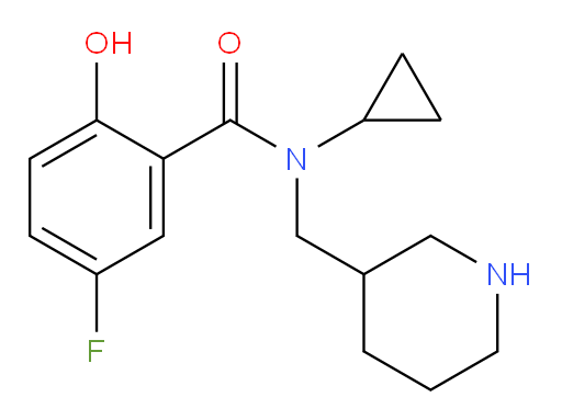 N-cyclopropyl-5-fluoro-2-hydroxy-N-(piperidin-3-ylmethyl)benzamide