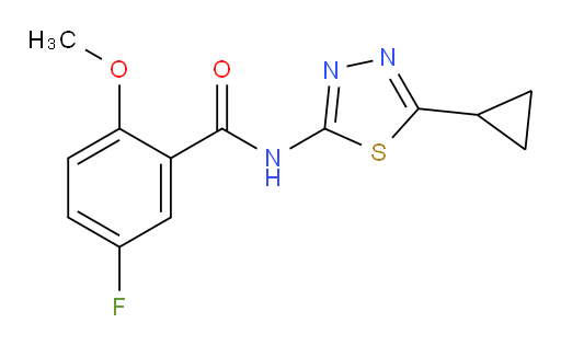 N-(5-cyclopropyl-1,3,4-thiadiazol-2-yl)-5-fluoro-2-methoxybenzamide
