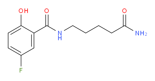 N-(5-amino-5-oxopentyl)-5-fluoro-2-hydroxybenzamide