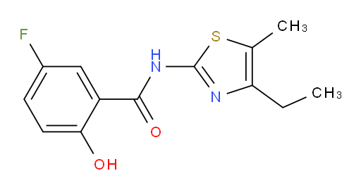 N-(4-ethyl-5-methylthiazol-2-yl)-5-fluoro-2-hydroxybenzamide
