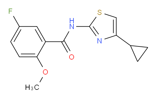 N-(4-cyclopropylthiazol-2-yl)-5-fluoro-2-methoxybenzamide