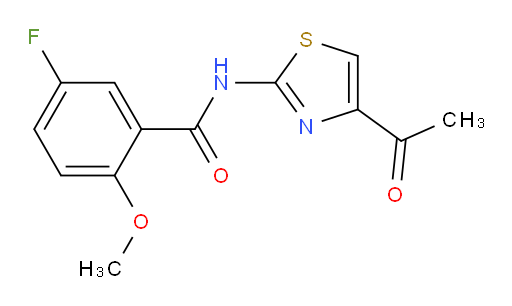 N-(4-acetylthiazol-2-yl)-5-fluoro-2-methoxybenzamide