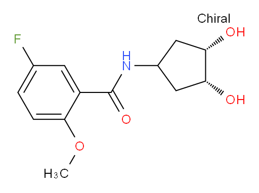 N-((3R,4S)-3,4-dihydroxycyclopentyl)-5-fluoro-2-methoxybenzamide
