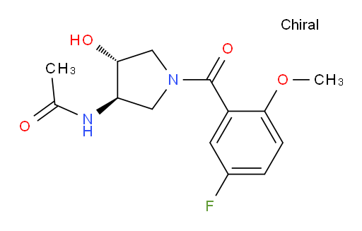 N-((3R,4R)-1-(5-fluoro-2-methoxybenzoyl)-4-hydroxypyrrolidin-3-yl)acetamide