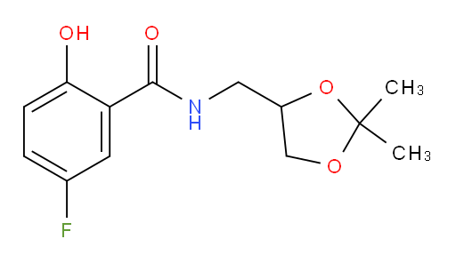 N-((2,2-dimethyl-1,3-dioxolan-4-yl)methyl)-5-fluoro-2-hydroxybenzamide