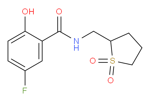 N-((1,1-dioxidotetrahydrothiophen-2-yl)methyl)-5-fluoro-2-hydroxybenzamide