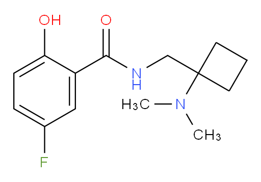 N-((1-(dimethylamino)cyclobutyl)methyl)-5-fluoro-2-hydroxybenzamide