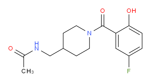 N-((1-(5-fluoro-2-hydroxybenzoyl)piperidin-4-yl)methyl)acetamide