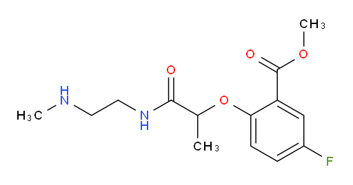 methyl 5-fluoro-2-((1-((2-(methylamino)ethyl)amino)-1-oxopropan-2-yl)oxy)benzoate