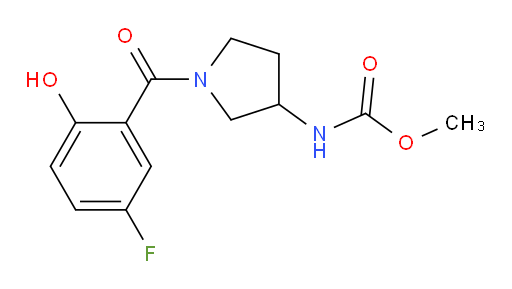 methyl (1-(5-fluoro-2-hydroxybenzoyl)pyrrolidin-3-yl)carbamate