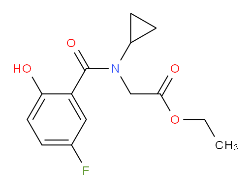 ethyl 2-(N-cyclopropyl-5-fluoro-2-hydroxybenzamido)acetate