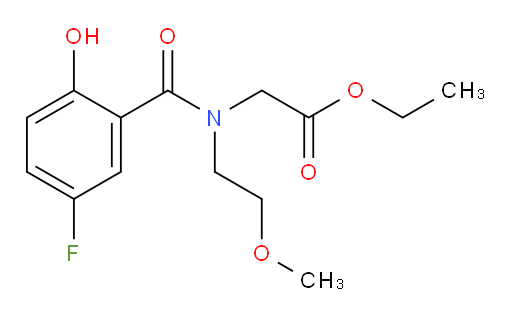 ethyl 2-(5-fluoro-2-hydroxy-N-(2-methoxyethyl)benzamido)acetate