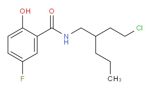 N-(2-(2-chloroethyl)pentyl)-5-fluoro-2-hydroxybenzamide