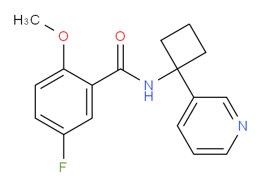 5-fluoro-2-methoxy-N-(1-(pyridin-3-yl)cyclobutyl)benzamide