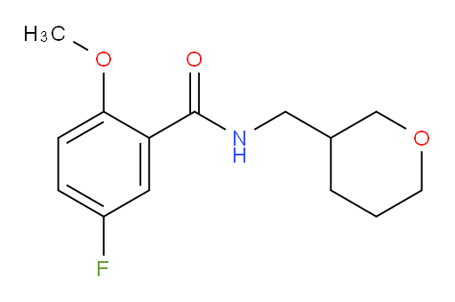 5-fluoro-2-methoxy-N-((tetrahydro-2H-pyran-3-yl)methyl)benzamide