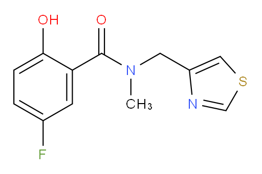 5-fluoro-2-hydroxy-N-methyl-N-(thiazol-4-ylmethyl)benzamide