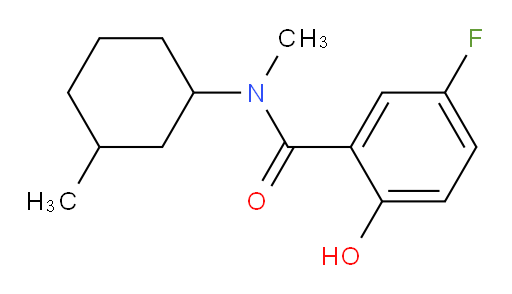 5-fluoro-2-hydroxy-N-methyl-N-(3-methylcyclohexyl)benzamide