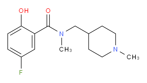 5-fluoro-2-hydroxy-N-methyl-N-((1-methylpiperidin-4-yl)methyl)benzamide