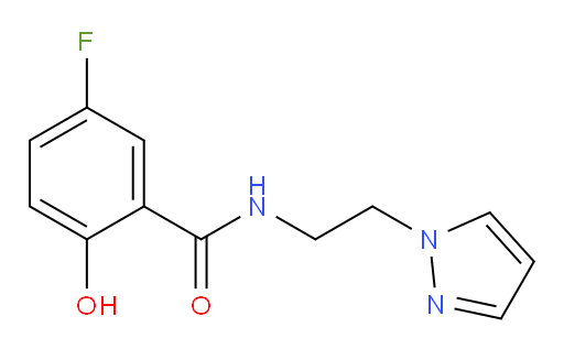 N-(2-(1H-pyrazol-1-yl)ethyl)-5-fluoro-2-hydroxybenzamide