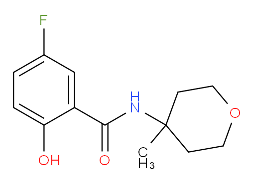 5-fluoro-2-hydroxy-N-(4-methyltetrahydro-2H-pyran-4-yl)benzamide