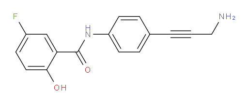 N-(4-(3-aminoprop-1-yn-1-yl)phenyl)-5-fluoro-2-hydroxybenzamide