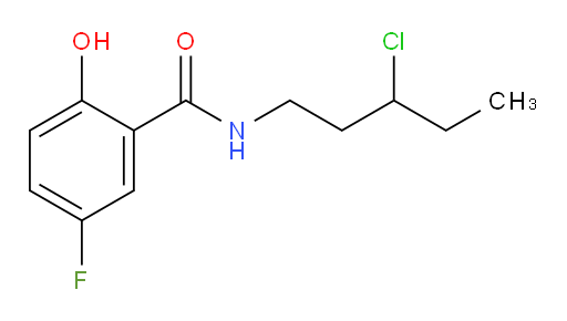 N-(3-chloropentyl)-5-fluoro-2-hydroxybenzamide