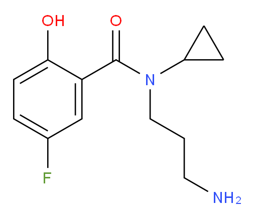 N-(3-aminopropyl)-N-cyclopropyl-5-fluoro-2-hydroxybenzamide