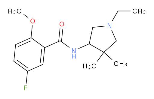 N-(1-ethyl-4,4-dimethylpyrrolidin-3-yl)-5-fluoro-2-methoxybenzamide