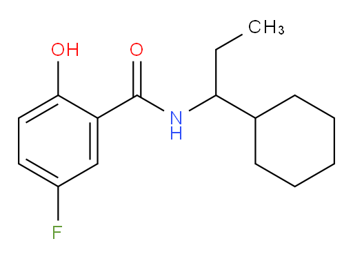 N-(1-cyclohexylpropyl)-5-fluoro-2-hydroxybenzamide