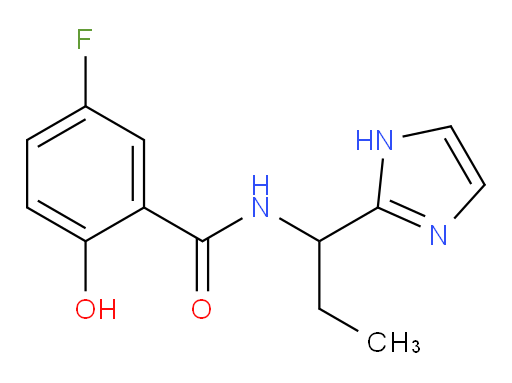 N-(1-(1H-imidazol-2-yl)propyl)-5-fluoro-2-hydroxybenzamide