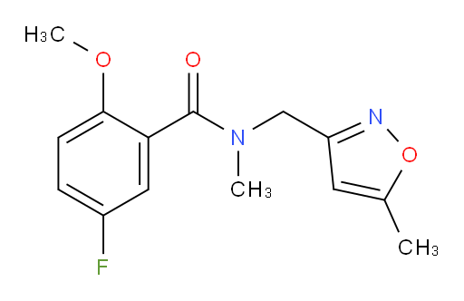 5-fluoro-2-methoxy-N-methyl-N-((5-methylisoxazol-3-yl)methyl)benzamide