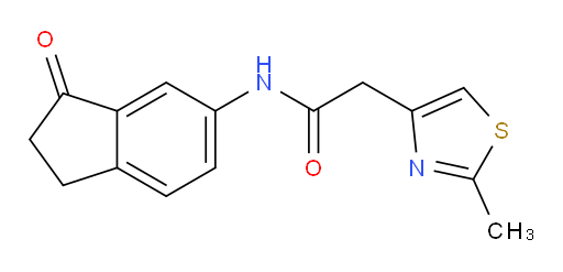 2-(2-methylthiazol-4-yl)-N-(3-oxo-2,3-dihydro-1H-inden-5-yl)acetamide